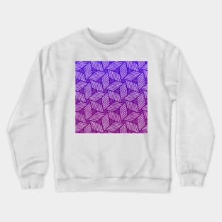 Japanese style wood carving pattern in purple Crewneck Sweatshirt